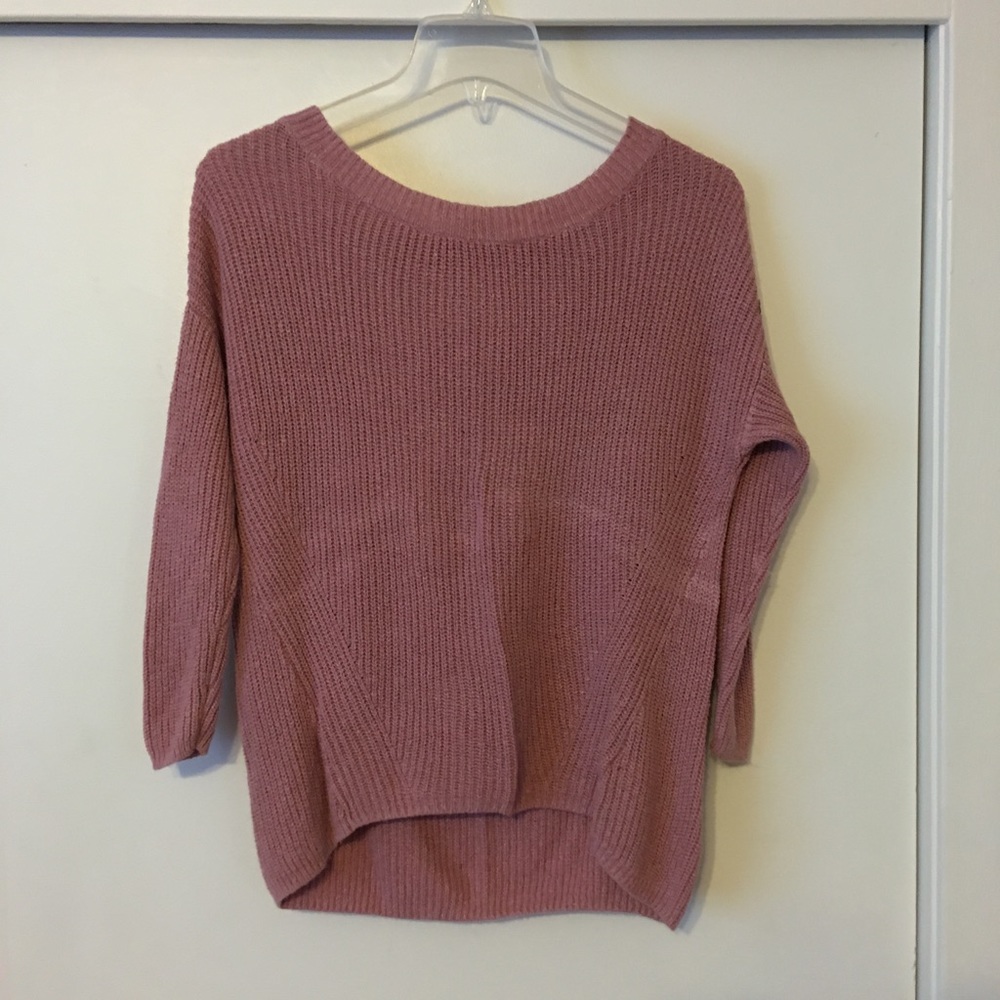 caged back sweater